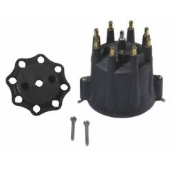 DC-3300 Chevy MSD HEI Retainer Distributor Cap KIT, includes retainer, rotor, and L Clips, black