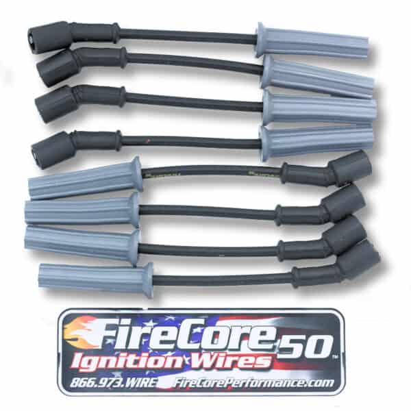 LS1 Chevy 10.5 w/Long Rib Straight SP Boots – FireCore50 Spark Plug Wire Set PF-3006
